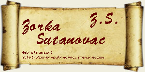 Zorka Šutanovac vizit kartica